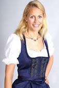 Seiden Dirndl inkl. Seiden-Schürze